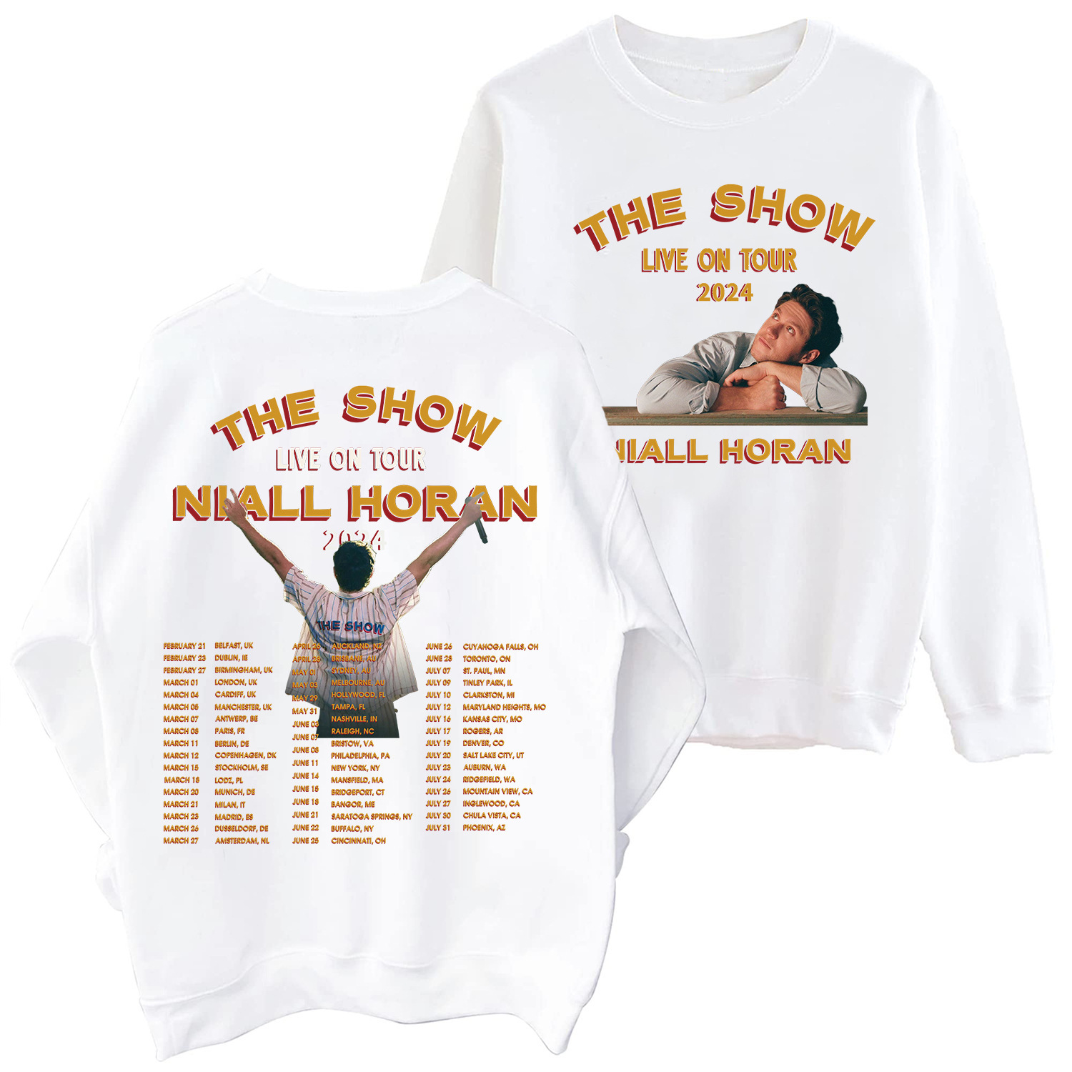 2024 Niall Horan The Show Live On Tour Sweatshirt Man Woman