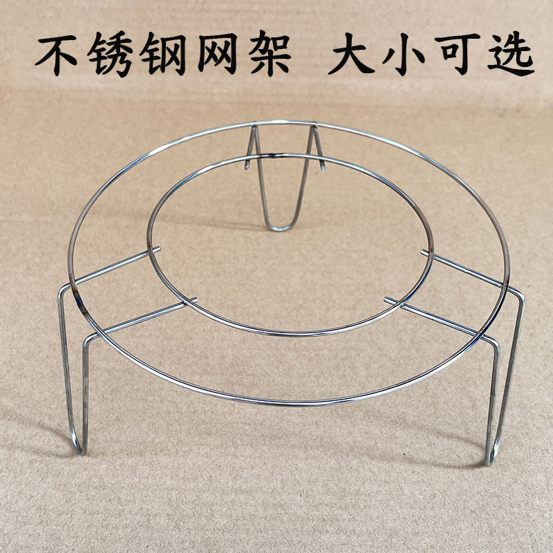 网架烧火烧烤网方格不锈钢烤网圆形篦子手编铜网钢丝网蒸架