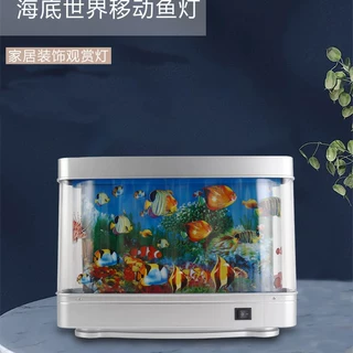 亚马逊仿真观赏电子鱼灯 LED小鱼假山电子鱼缸 家居夜饰小夜灯