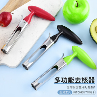Factory in stock stainless steel fruit corer plastic handle apple corer pulp core extractor core separator