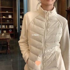 Hers外套简约户外轻运动风三层发热保暖正肩有型拉链保暖羽绒服女