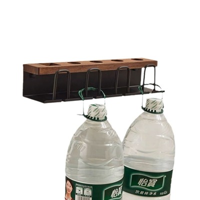 免打孔实木收纳玻璃杯壁挂水杯置物架牙刷杯架轻奢架子漱口杯套装