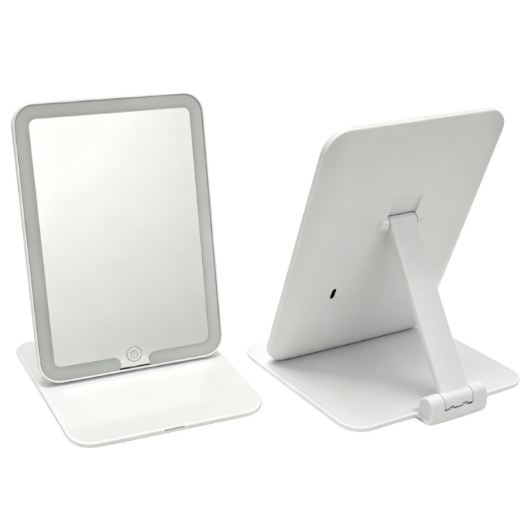 Portable Folding LED Makeup Mirror with Fill Light, Vanity Mirror, Flat Tabletop Smart Fill Light Mirror Wholesale Portable Folding LED Makeup Mirror with Fill Light, Vanity Mirror, Flat Tabletop Smart Fill Light Mirror Wholesale
