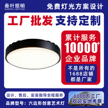 异形灯创意造型游乐场商超吊线彩色办公工业风实心圆造型LED灯