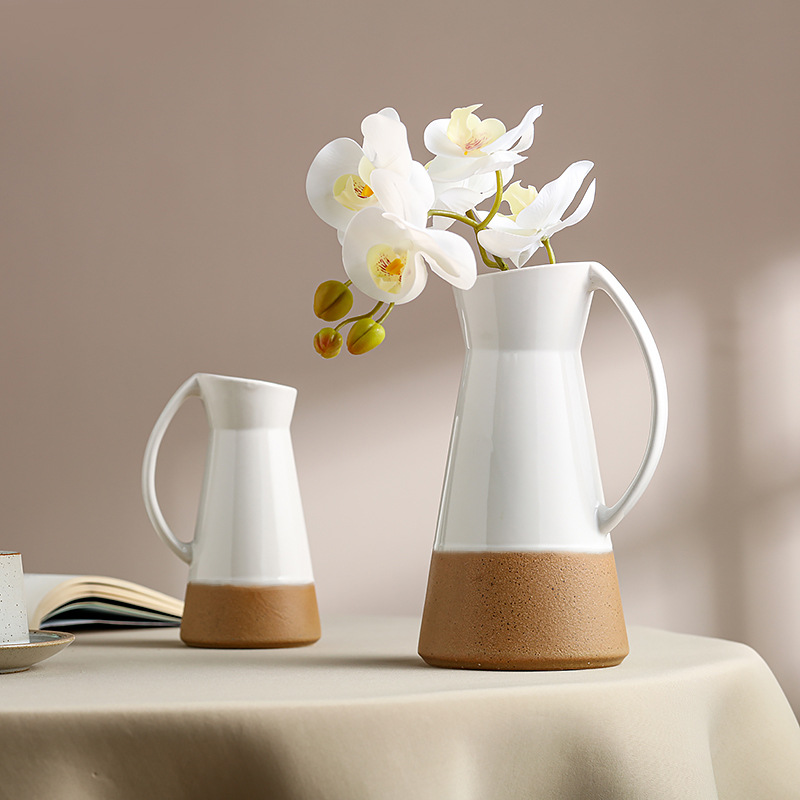 Flower-Glazed Spliced American Country-Style Ceramic Vase Can Be Used to Arrange Flowers, Home Decoration, Living Room Ceramic Ornaments