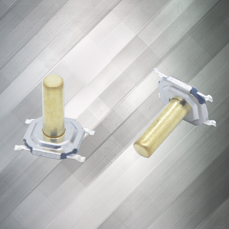 贴片按键轻触开关4*4*1.5/1.8/2/3.5/4.3/5/6/7MM铜头防水5.2X5.2