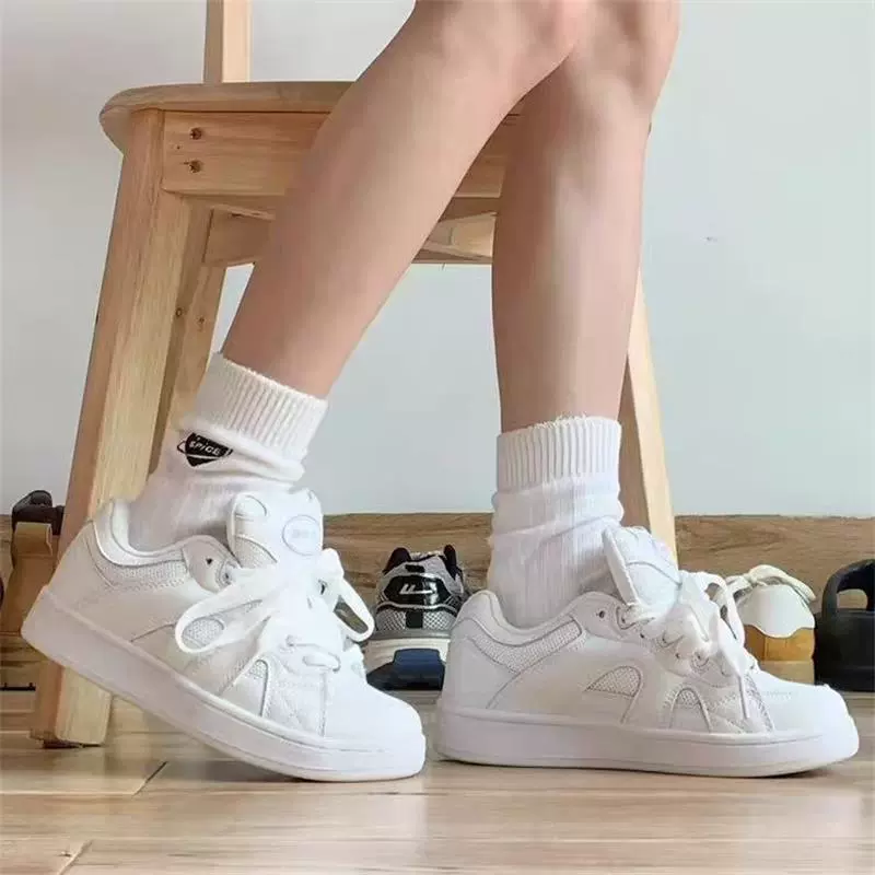 Женские повседневные спортивные кроссовки, белые low-top кеды, легкая весенняя тенденция (размеры 35–40)