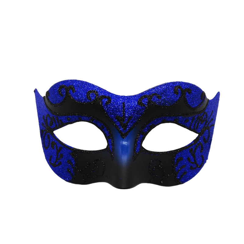 Pop Halloween Jazz Fairy Half-Face Head Plate Plastic Duro Grabado Party Half-Face Mask