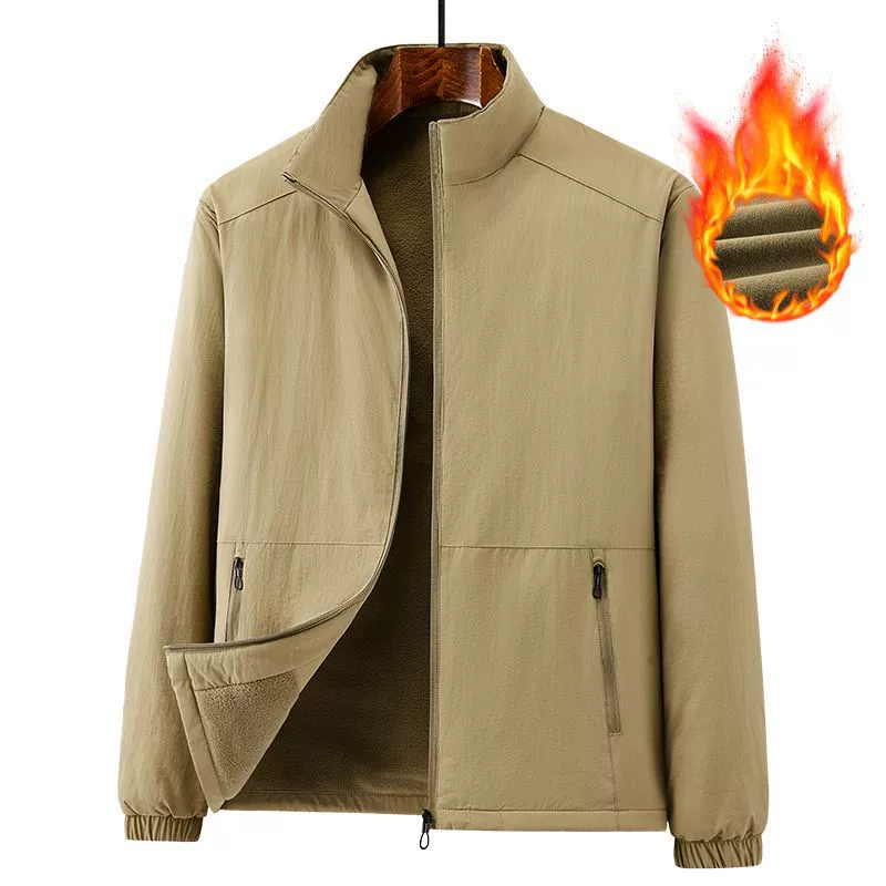 Зимний новый бархатный утолщенный пиджак мужской ветрозащитный теплый пиджак большого размера молодежный воротник курток через границу