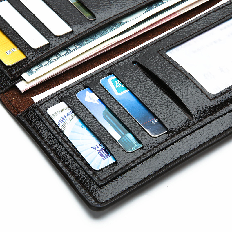 Cartera para hombres con multiple tarjetas - Textura de negocios retro, incluye cartera de tarjetas y monedero, venta al por mayor de fábrica, transfronteriza