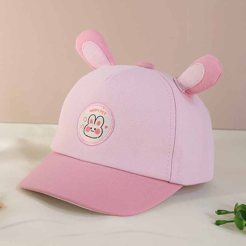 Sombreros infantiles primavera y otoño para niños y niñas gorras de lengua de pato adorables orejas de conejo para bebés sombreros de béisbol sombreros de sol