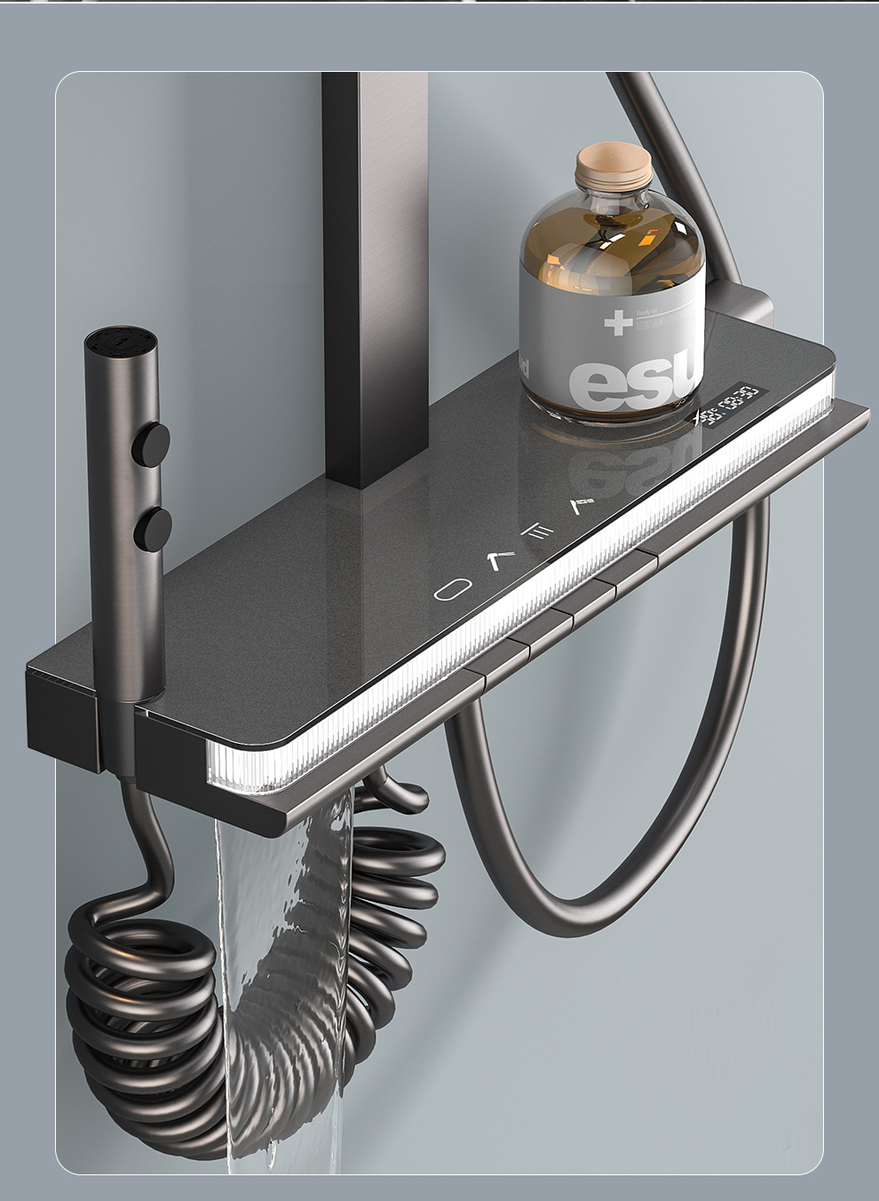 A complete set of constant-temperature piano key shower heads, a full set of multi-functional pressure-increasing bathroom and household shower head kits undefined