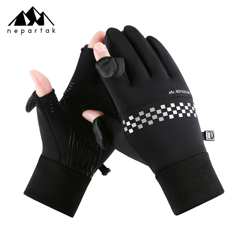 秋冬の男性用サイクリンググローブ、ベルベット、防風、耐寒、防水、サイクリングスポーツ、タッチスクリーン、滑り止め、暖かいグローブ、クロスボーダー|undefined
