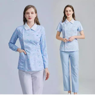 护士服分体短款套装长短袖医护口腔医院时尚月子美容服导医工作服-阿里巴巴