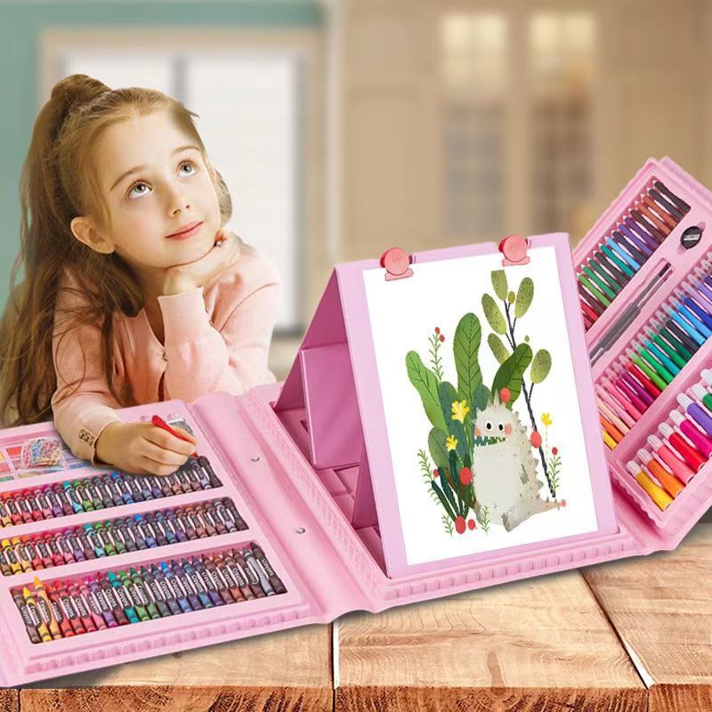 208 pinceles, rotuladores, crayones, colores, juegos de plomo, juegos de pintura de regalo, soporte de bolígrafo de acuarela, una pieza