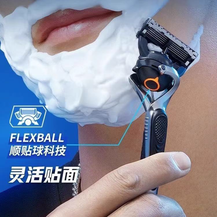 手動カミソリ 超薄型5層刃 シェービングヘッド 洗えるカミソリ メンズ手動カミソリ