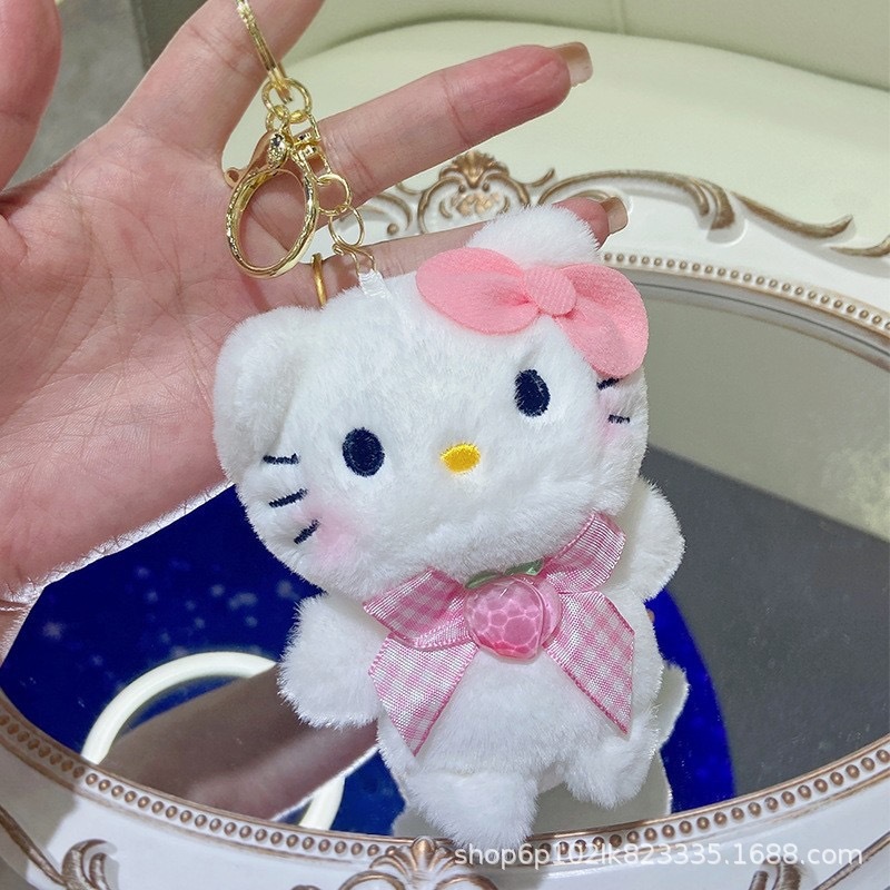 新款凯蒂猫烫钻单肩包绸面单肩包可爱高级托特百搭手提包女|undefined