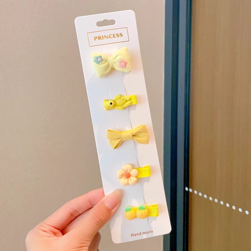 Horquilla de los niños bebé no duele el abrigo del pelo flequillos rotos horquilla tocado niña bebé clip pelo accesorios