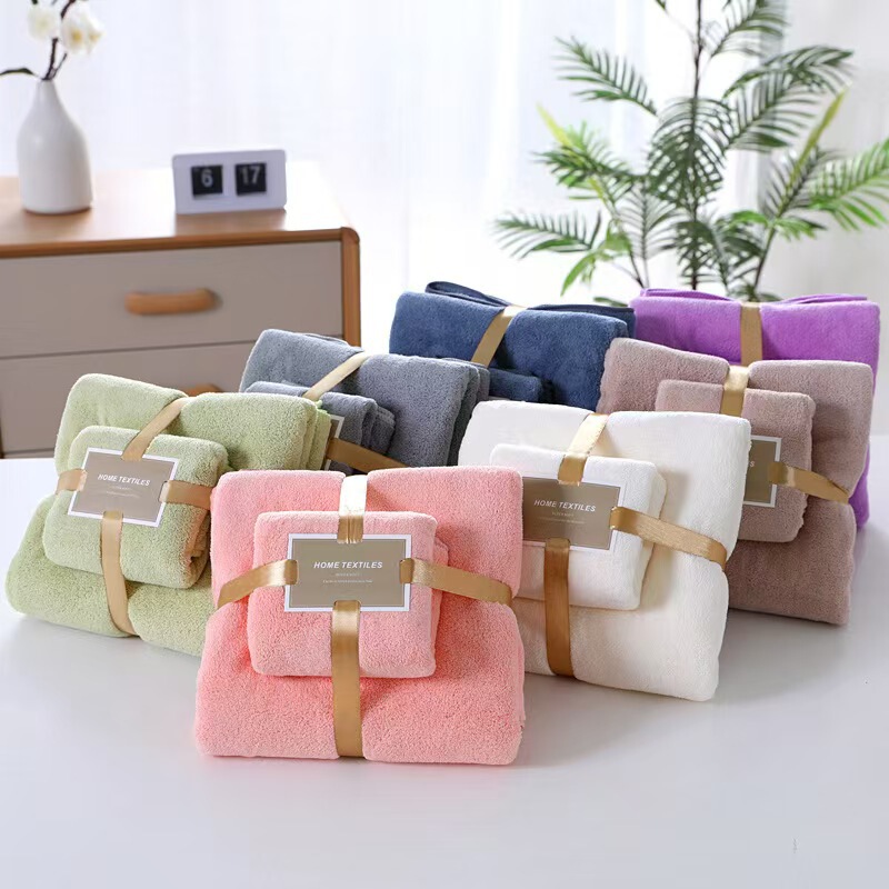 Factory wholesale thick coral fleece towel bath towel suit beach towel soft absorbent LOGO printed Factory wholesale thick coral fleece towel bath towel suit beach towel soft absorbent LOGO printed