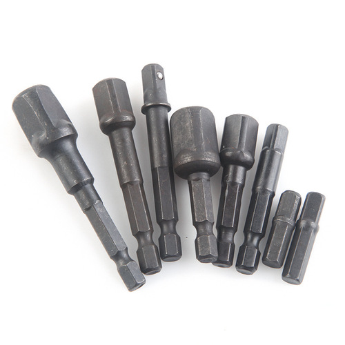 Black hexagon handle 8-piece electric screwdriver steel ball adapter set 3-piece socket conversion rod cross-border set