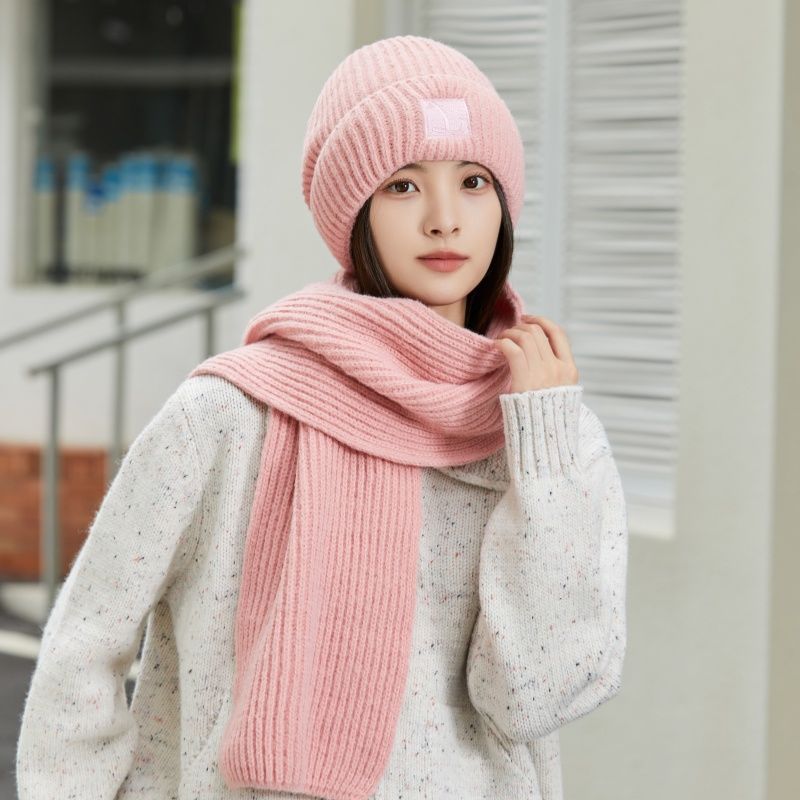 New Knitted For Women, Autumn And Winter, Fleece-Lined, Thickened, Warm, Slouchy Beanie, Large Head Circumference,_voghion.com