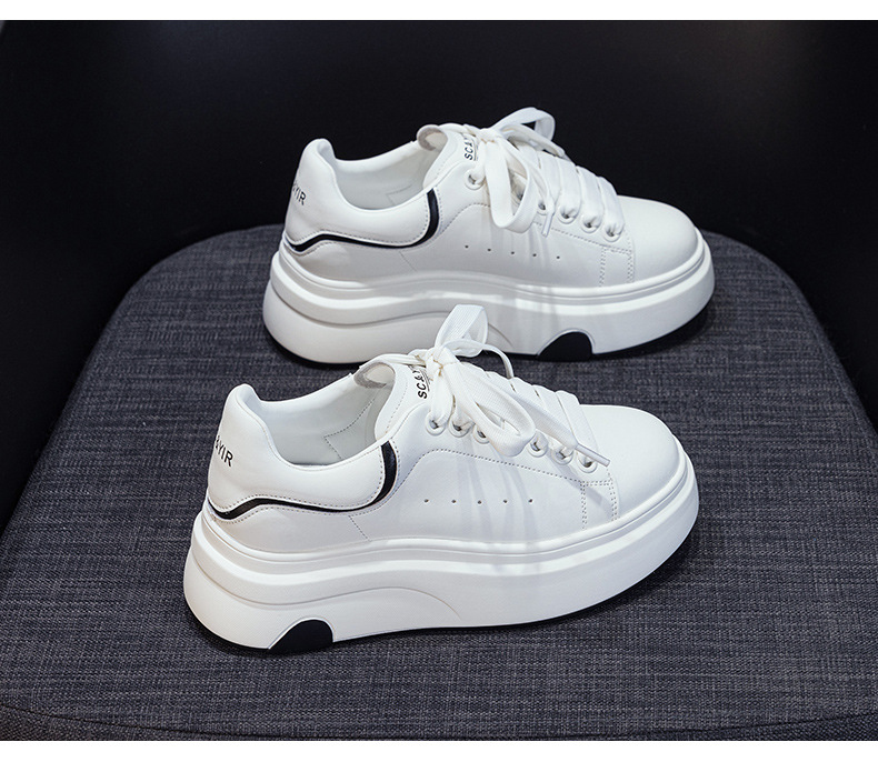 Giày sneaker nữ đế dày thời trang mùa xuân 2026 thiết kế cá tính tăng chiều cao — M2708 màu xám, M2708 màu đỏ, M2708 màu đen chi tiết 26