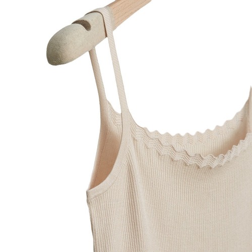 Women's mulberry silk knitted vest, classic and simple one-line suspender slim fit sleeveless bottoming top