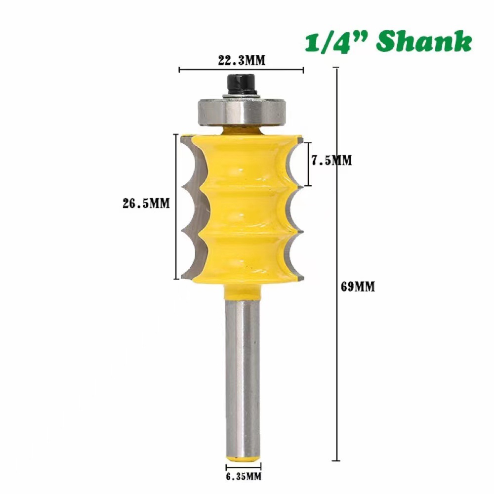 1/2柄直销三珠饰刀线条刀柱型刀木工刀具木工铣刀 雕刻刀线条