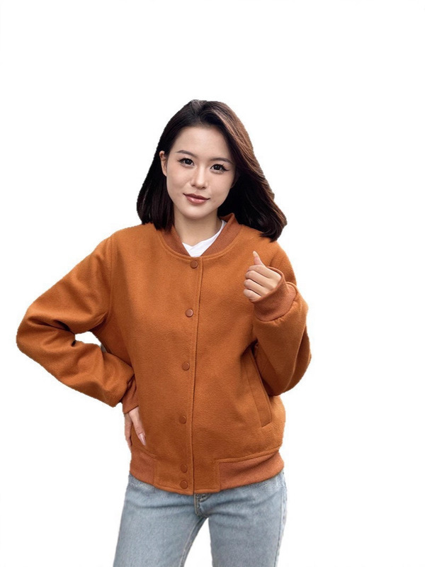 巨好看的早秋外套女秋2025设计感飞行女式夹克时尚立领毛呢通勤款|undefined