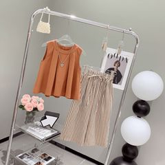 Girls Summer Clothes Children's Vest Set Girls Summer 2024 New Baby Fashionable Summer Clothes