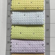新款精品小华夫格面料烫钻服装连衣裙凹凸质感发饰箱包鞋帽批发布