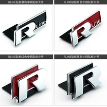 适用大众高尔夫67新速腾波罗CC尚酷改装R中网标改装车身贴标大众R