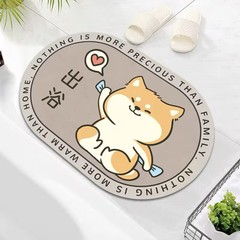 硅藻泥地垫浴室防滑垫卫生间吸水速干厕所卫浴家用脚垫入户门垫