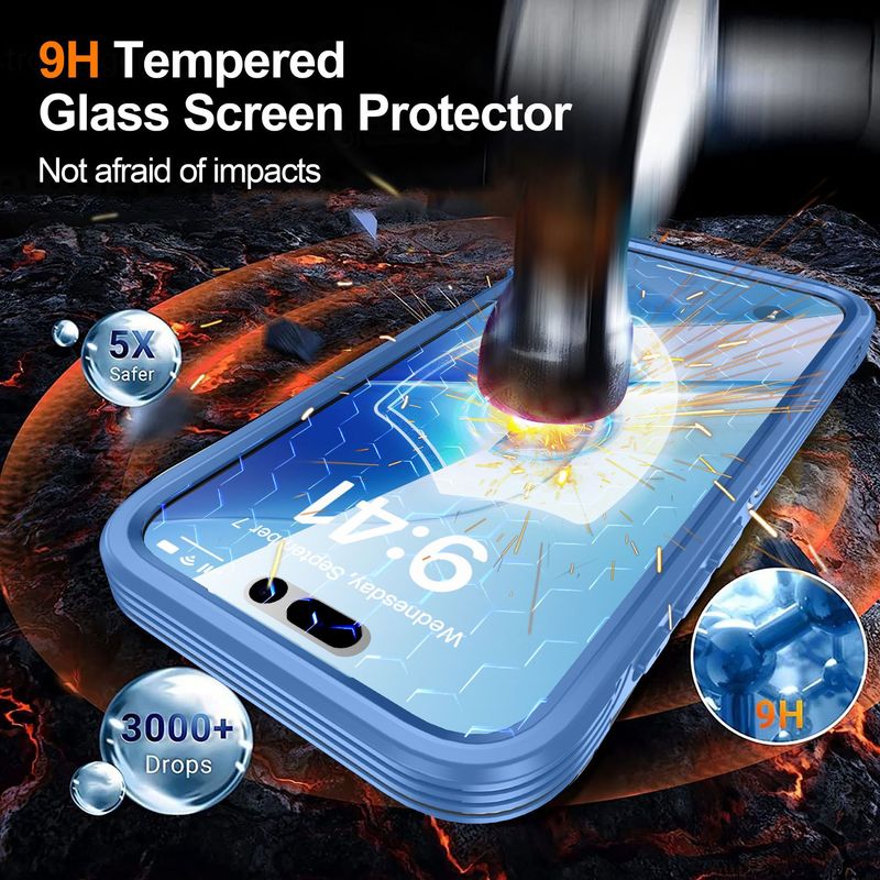 户外适用苹果17透明三防手机壳磁吸iPhone17Air防震ProMax防摔壳|undefined