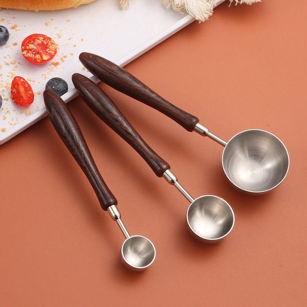 304 stainless steel chicken wing wood long handle coffee bean powder…