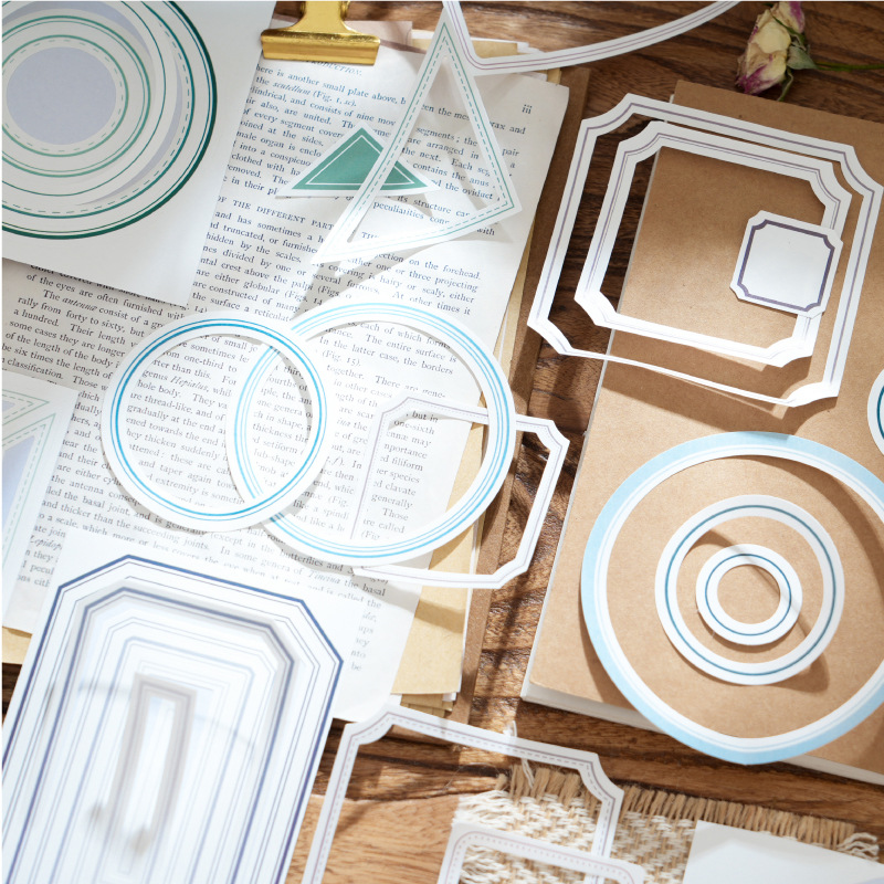 Crepúsculo básico marco marco de papel marco marco serie mundial libro de pegatinas de bricolaje literario romántico de alto valor