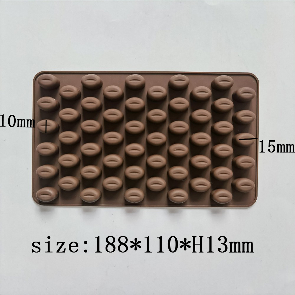 Silicone 55 granos de café 321 molde de chocolate helado gelatina pudín jabon molde de pastel herramientas de horneado