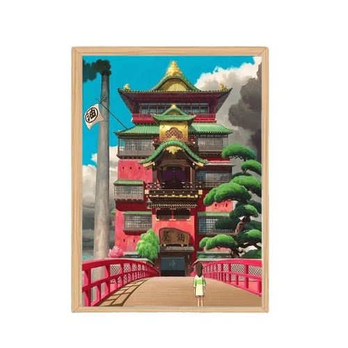 Spirited Away Creative Desktop Display Light-Up LED Photo Frame Decorative Artwork for Bedroom Bedside Nightlight Ornaments