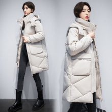 商城同款品正反季撤柜羽绒棉服女中长版2025冬装新款宽松大码棉衣