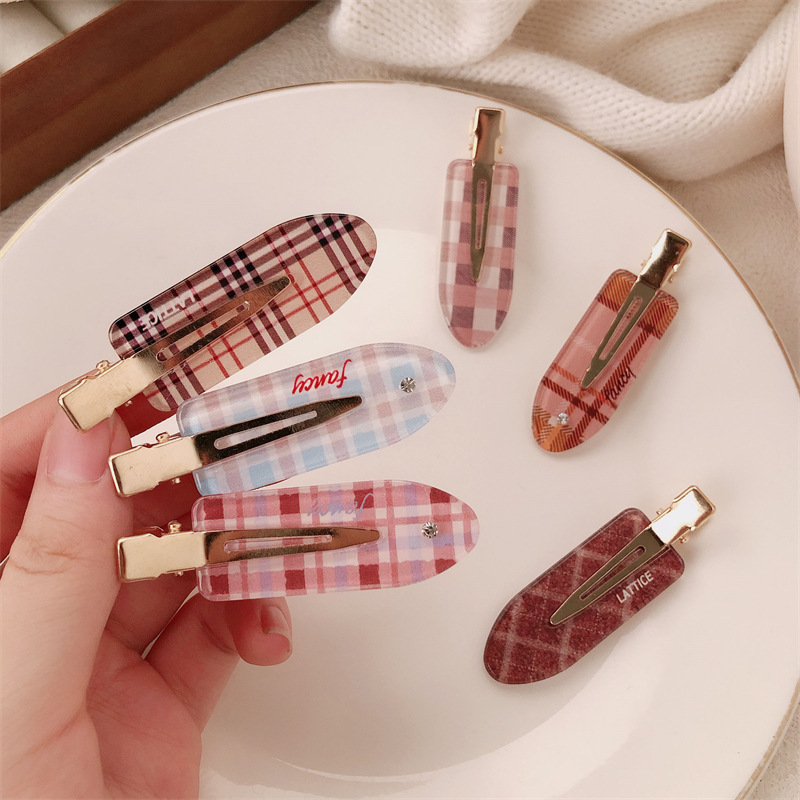 Retro francés simple clip de cabello maquillaje sin marcas clip de borde femenino de alta calidad clip de cabello lateral rompe temperamento clip de frisa adornamiento