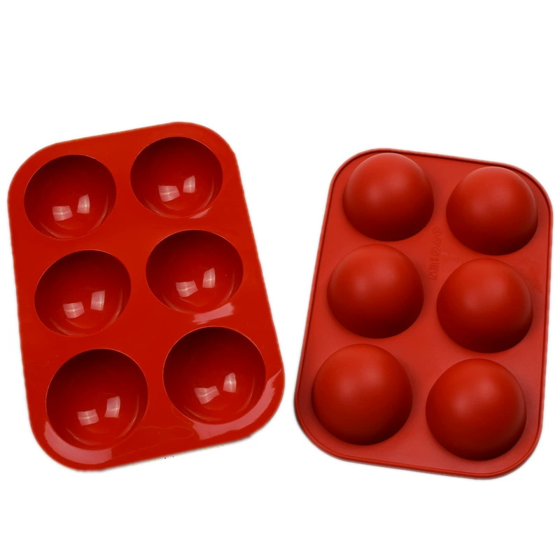Amazon горячая Распродажа форма для торта с 6 отверстиями 6 предметов полукруглая пищевая форма для выпечки полусфера форма для шоколада форма для пудинга