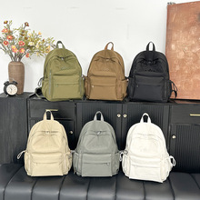 alo书包女新款通勤高颜值清新背包潮牌简约轻便双肩包中大学生包