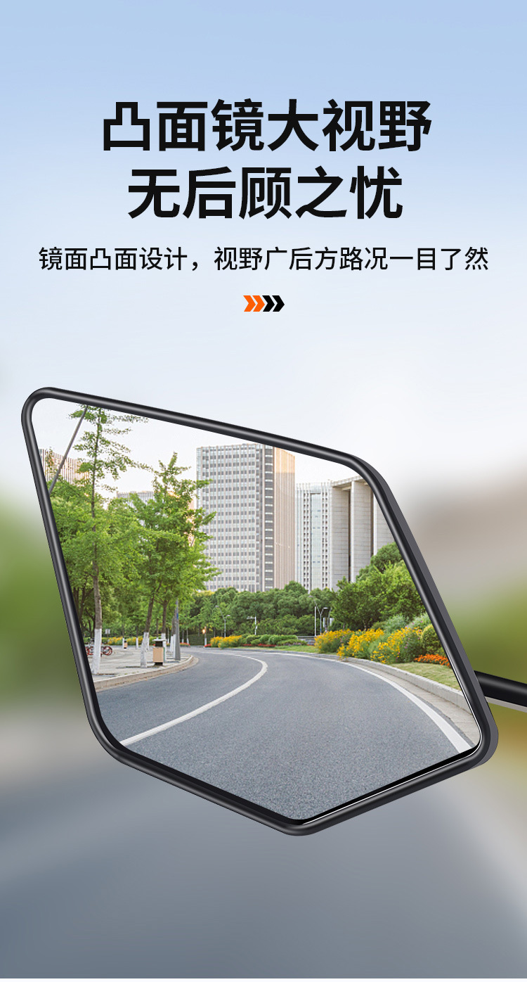 Electric Vehicle Modification New Model Fixed Wind Wing Rearview Mirror Universal Wide-Angle Reflector for Niu 9 and Extreme Core