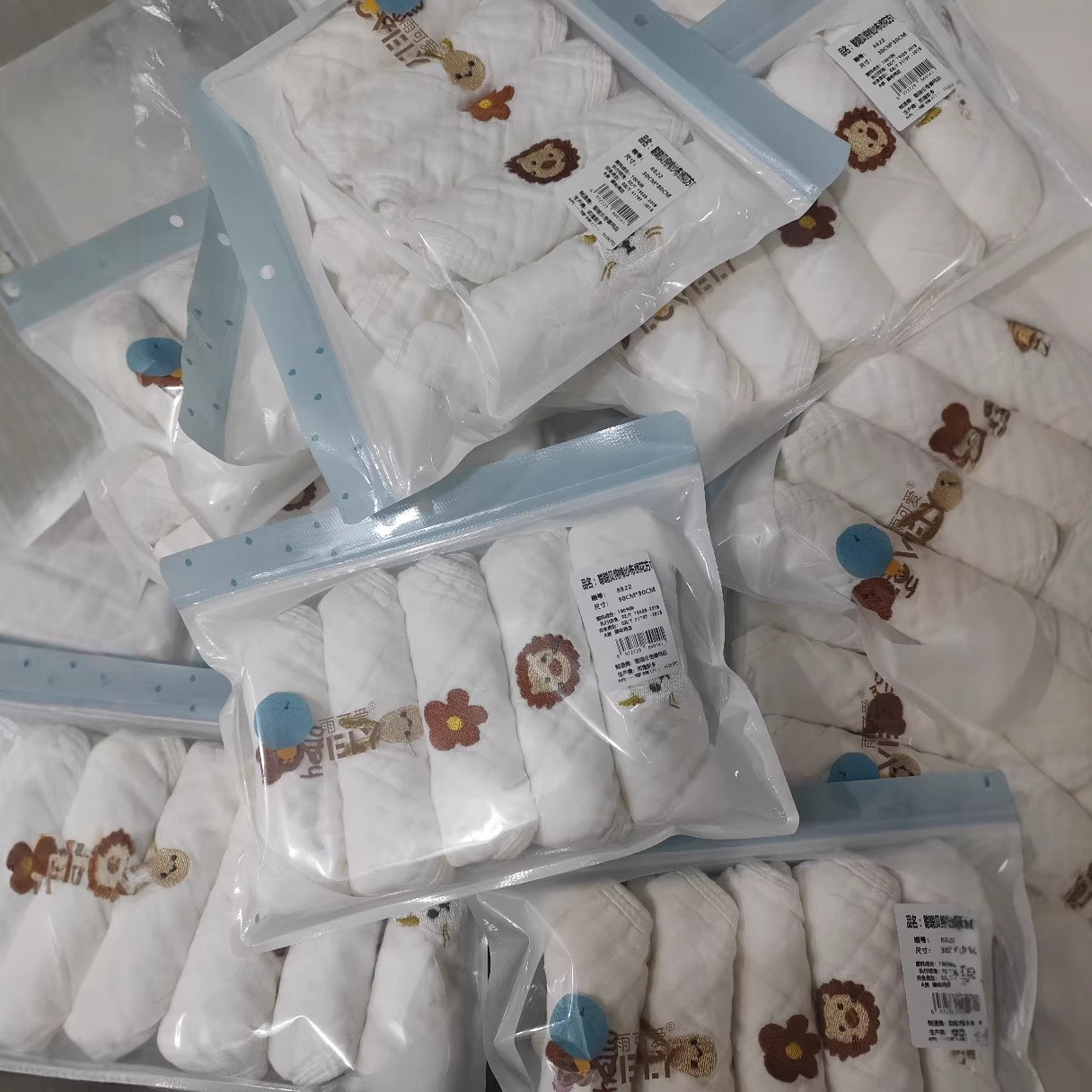 Fresh and Simple Saliva Towel Small Square Towel for Newborns, Infants, and Toddlers, Face Towel, Household Hand Towel, Gauze Towel