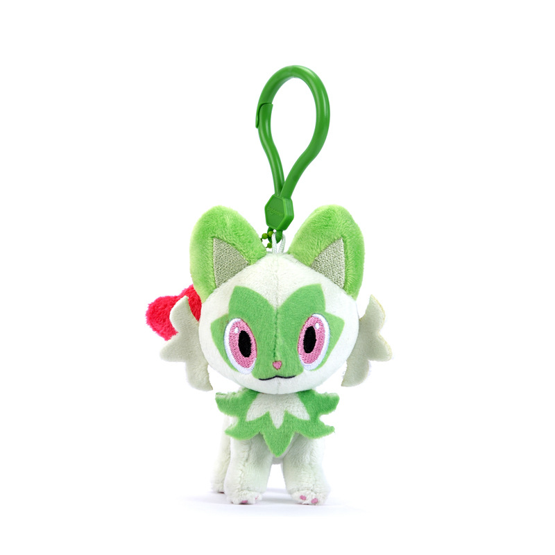 Colgante auténtico de pokemon, colgante de muñeco de Pikachu, juguete de peluche Eevee, mochila de pokemon, muñeco