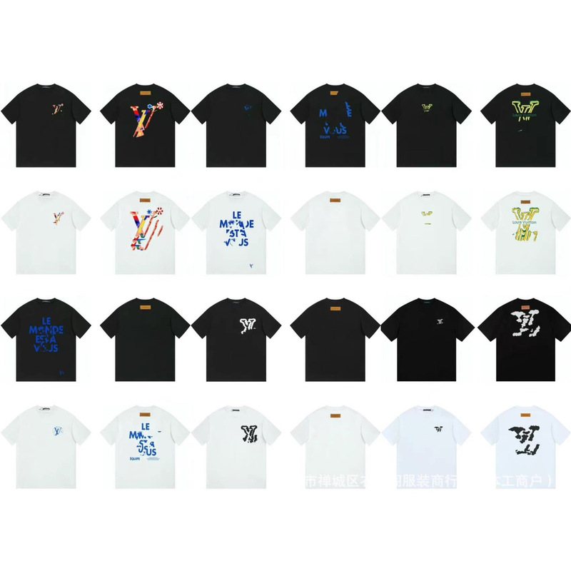 Correct High Version L Brand New Short-Sleeve Collection Trendy Brand Series Pure Cotton Casual Loose T-Shirt Unisex