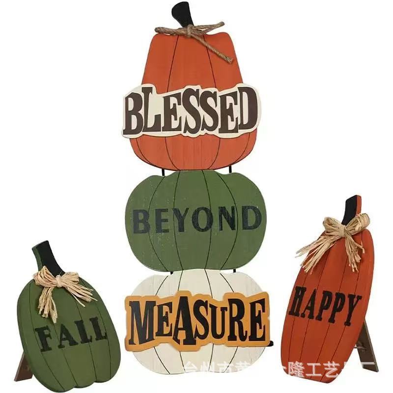 Wooden Pumpkin Porch Stand Sign for Thanksgiving, Fall Outdoor Decor with Letters "Happy Fall" Wooden Pumpkin Porch Stand Sign for Thanksgiving, Fall Outdoor Decor with Letters "Happy Fall"