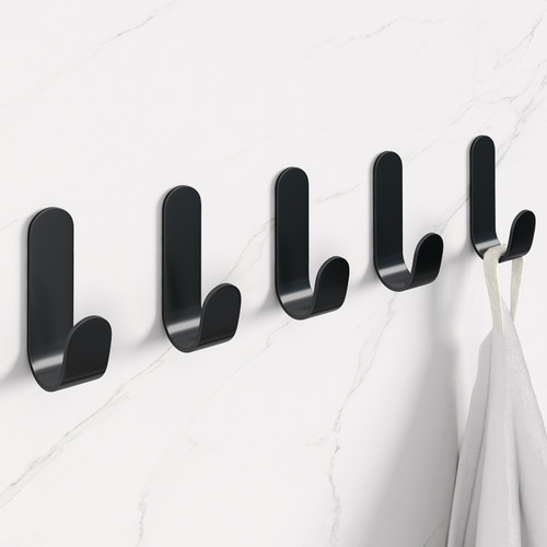 Manufacturer's hooks without punching holes on the wall behind the bathroom door coat hooks metal iron hardware coat hooks kitchen strong sticky hooks