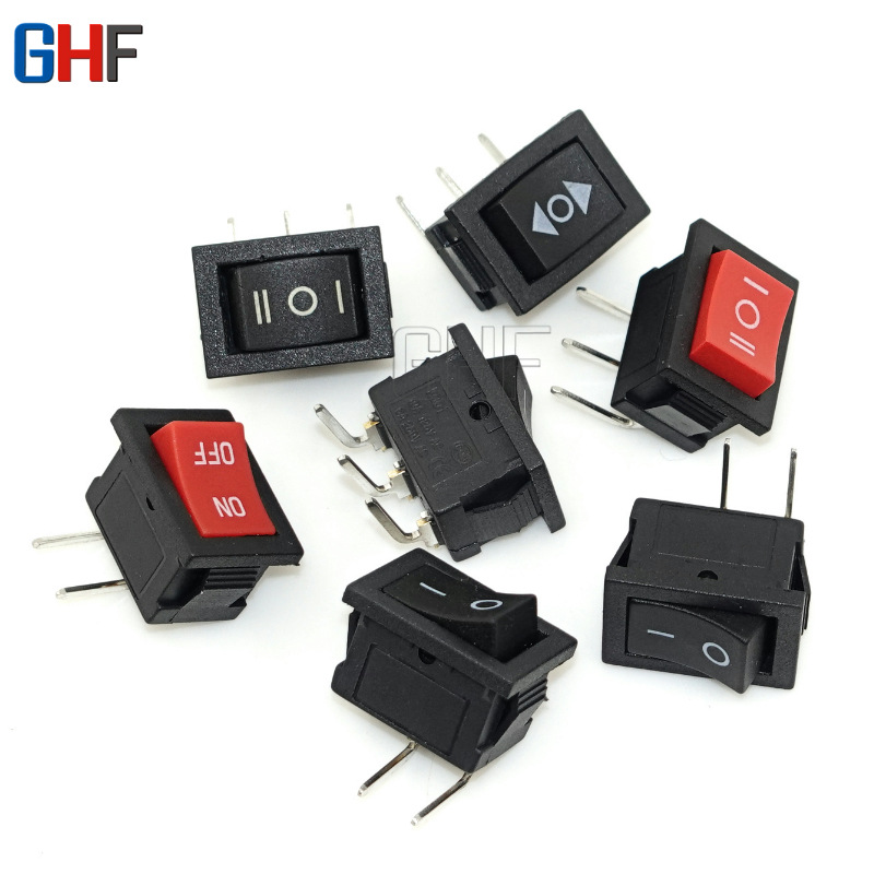 弯脚船型开关 KCD1 弯脚针脚 15*21 插线路板弯脚跷板电源开关