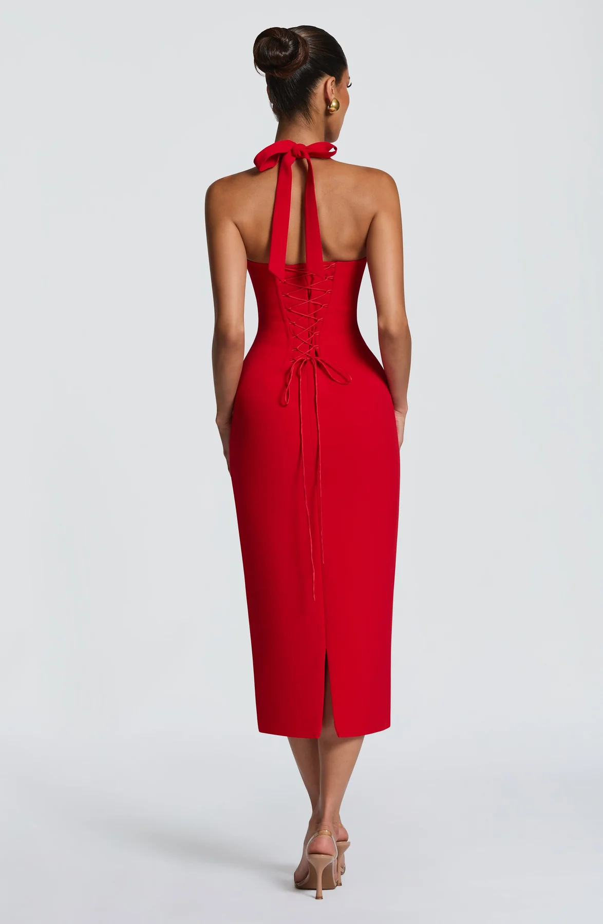 Women's Sexy Backless Halter Belted Bodycon Maxi Dress – Slim Fit Elegant Party Gown_ecoleips.com
